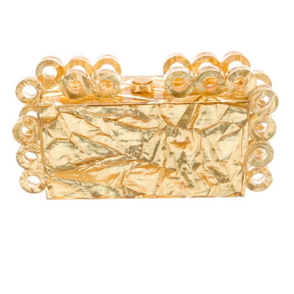 Cult Gaia Gold Acrylic Clutch